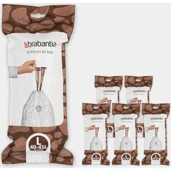 Odpadkový koš Brabantia PerfectFit sáčky 40-45L (L) do odpadkového koše - multipack 120 pytlů (6x20)