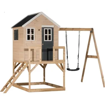 Zahradní domek ArtWD Dětský zahradní domek s hřištěm VILLA | grey | bez skluzavky