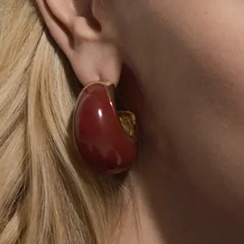 Náušnice Reserved - Kruhové náušnice - hnědá - 965CO-83X - 965CO-83X-ONE