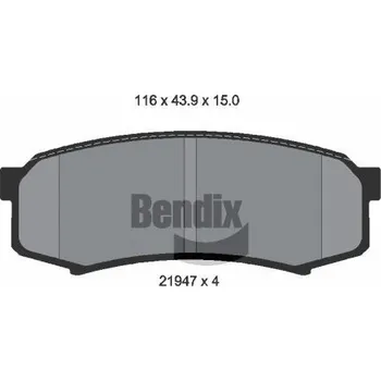 Brzdová destička Sada brzdových destiček, kotoučová brzda BENDIX Braking BPD1294