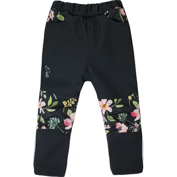 Chlapecké kalhoty ESITO Dětské softshellové kalhoty DUO Spring flowers Velikost: 128