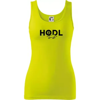 Hodl, nápis a býk - Dámské tílko - M ( Limetková )
