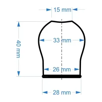 Baňkování Masážní baňka skleněná bez olivky pr. 33 mm