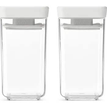 Dóza na potraviny Brabantia Stohovatelné dózy - 2 x 0,15 L , světle šedé víko