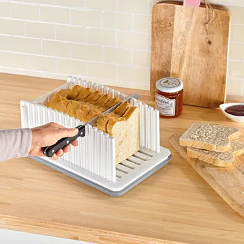 Kuchyňský mlýnek 3Pagen Skládací kráječ na chléb bílá