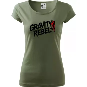 Dámské tričko Gravity rebel - Dámské triko Pure - S ( Khaki )
