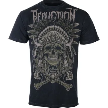 Pánské tričko tričko hardcore pánské - SILENT RAIN - AFFLICTION - A28178-BKLV
