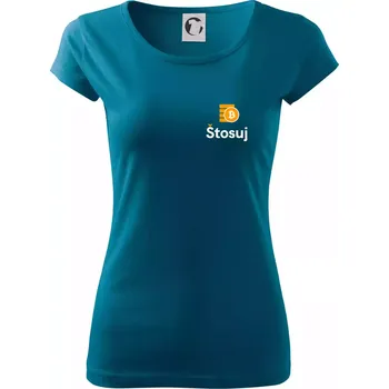 Štosuj - Logo jen na prsu - Dámské triko Pure - 3XL ( Petrolejová )