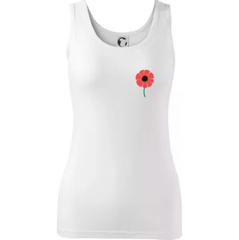 Dámské tričko Vlčí mák ikonka na prsu - Dámské tílko - L ( Bílá )