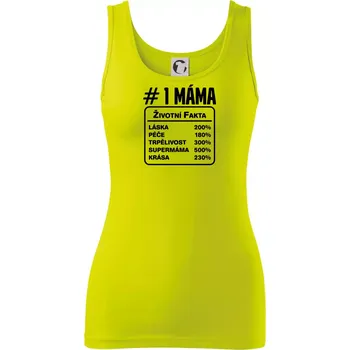 Dámské tričko Životní fakta - máma - Dámské tílko - 2XL ( Limetková )