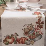 Gobelínový běhoun na stůl s motivem tykví NAT 45 x 140 cm