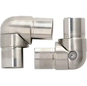 LED páska Kloubová spojka madla A o 90-180°, materiál nerezová ocel SUS316, kartáčovaný povrch (#320), včetně 2 ks hliníkových světlotěsných konektorů