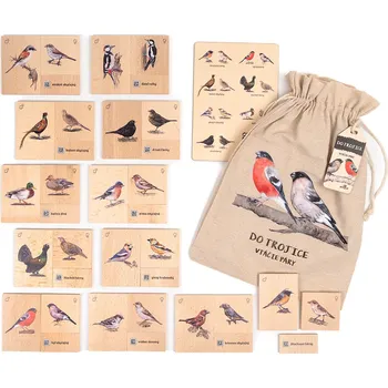 Dřevěná hračka Lesní svět Do trojice - Vtačie páry SK