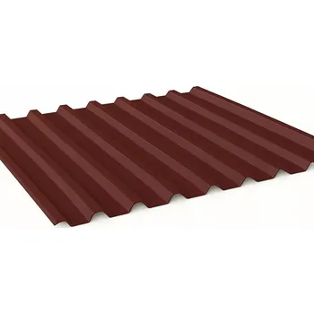 plechová krytina Satjam trapéz SAT 18NP 0,5x1128 mm PE25 RAL 3009 červenohnědá 2m