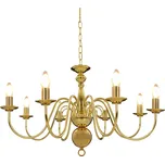 Lustr zlatý 8x žárovka E14