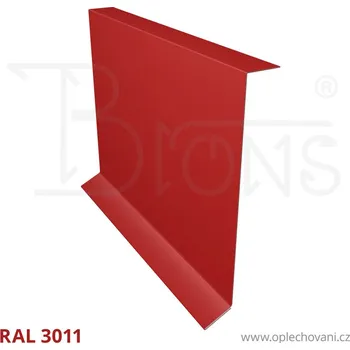 Střešní lemovaní Závětrná lišta pod krajovou tašku rš 200 vínově červená