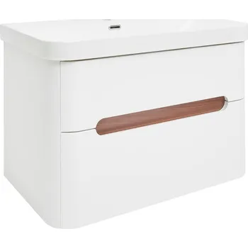 Koupelnový nábytek SAT Koupelnová skříňka s umyvadlem SAT Fusion 77,5x53x45 cm bílá matná mat SATFUSION280WU SATFUSION280WU