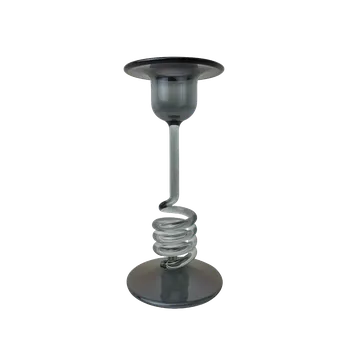 Svícen Skleněný svícen spirála kouřový