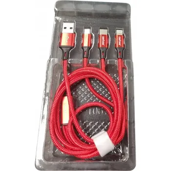 IP kamera Multifunkční kabel 3v1 AB-SJ11- červený