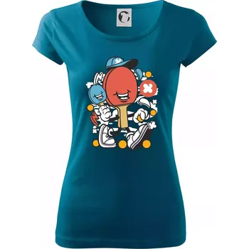 Pinčesaňák - Dámské triko Pure - M ( Petrolejová )