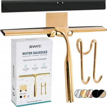 Stěrka na vodu SEVANTE zlatá silikonová 24,50 cm do sprchových koutů