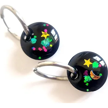 Náušnice SWITCH IT full NIGHT SKY Kroužek: klasik stříbrný (14 mm) variabilní náušnice