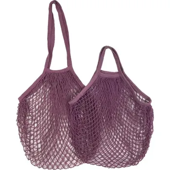 Nákupní taška Nákupní síťová taška z bavlny | ekologická taška, nákupní taška - Fialová růžová 12 , D-25x35x38cm