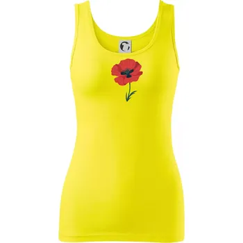 Dámské tričko Vlčí mák kreslený velký - Dámské tílko - S ( Citrónová )