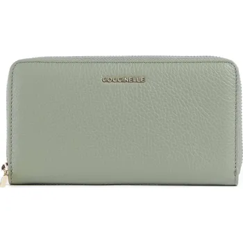 Coccinelle Metallic Soft Peněženka 12cm, L, šedá zelená, kůže, 235521