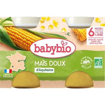 BABYBIO Sladká kukuřice 2x130&nbsp;g