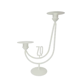 Svícen Skleněný svícen měsíc k výročí 70 let, matný