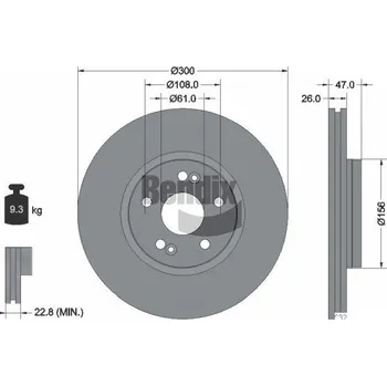 Brzdový kotouč Brzdový kotouč BENDIX Braking BDS1125