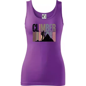 Climber - pruhy barevné - Dámské tílko - M ( Fialová )