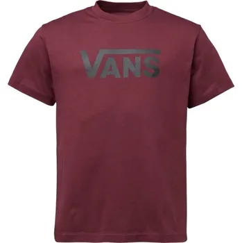 Pánská móda Pánské triko Vans CLASSIC SS TEE 2XL Vínová, Černá