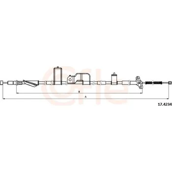 Auto-moto Lanovod parkovací brzdy COFLE 17.4234