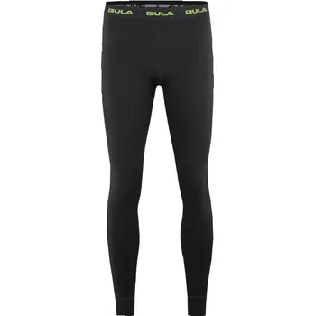 Dámské legíny Dětské funkční legíny Bula FREERIDE MERINO WOOL PANTS 8 Černá, Žlutá