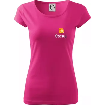 Štosuj - Logo na prso + záda - Dámské triko Pure - 3XL ( Purpurová )