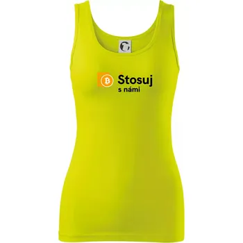 Dámské tričko Štosuj s námi - logo velké - Dámské tílko - M ( Limetková )