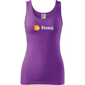 Dámské tričko Štosuj - Logo na prsou - Dámské tílko - L ( Fialová )