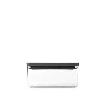 Dóza na potraviny Brabantia Dóza Square - 1,5 L, tmavě šedé víko