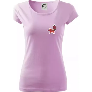 Dámské tričko Folklor na prsu liška - Dámské triko Pure - XS ( Orchid )