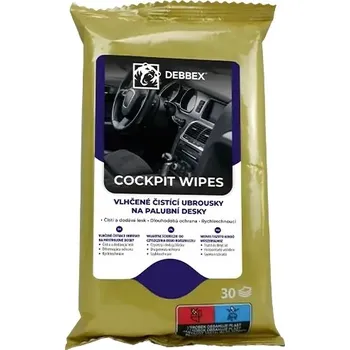 Autokosmetika DEBBEX Vlhčené čisticí ubrousky na palubní desky - Bal - 30ks