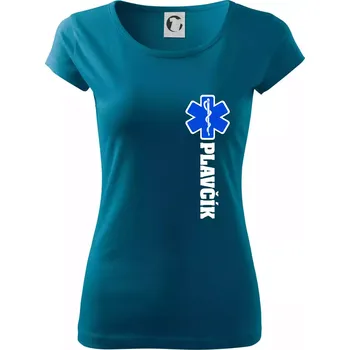 Dámské tričko Hvězda života - Plavčík - Dámské triko Pure - XS ( Petrolejová )