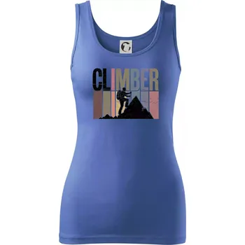 Dámské tričko Climber - pruhy barevné - Dámské tílko - M ( Azurově modrá )