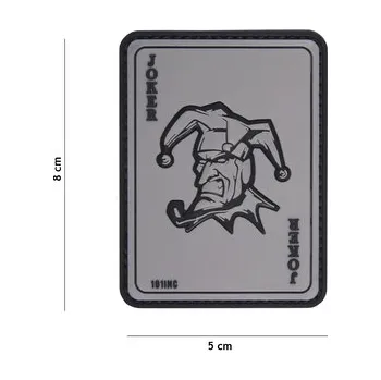 Nášivka Gumová nášivka 101 Inc Joker - šedá