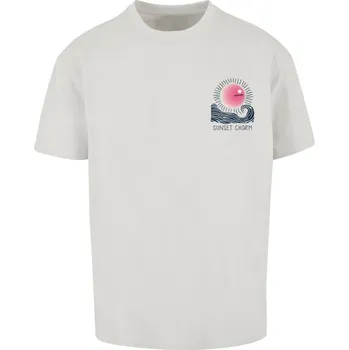 Sunset Charm Oversized T-shirt - lightasphalt 5XL