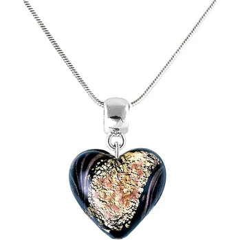 Náhrdelník Lampglas Náhrdelník Starry Night s 24karátovým zlatem v perle Lampglas materiál závěsu a řetízku: rhodiované stříbro Ag 925/1000 (na základě vývoje se provedení závěsu a řetízku může lišit od fotografie) - pevná délka 45 cm