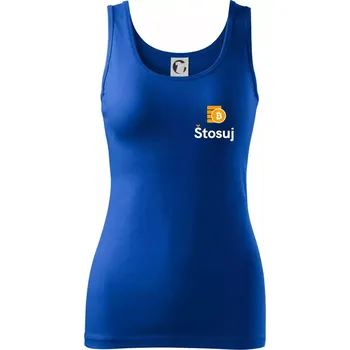 Dámské tričko Štosuj - Logo na prso + záda - Dámské tílko - XS ( Královská modrá )