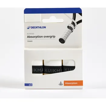 KUIKMA Tenisová omotávka Absorb bílá 3 ks BÍLÁ