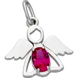 Goldstore Anděl přívěsek s rubínem bílé zlato Váha: 1.15 g